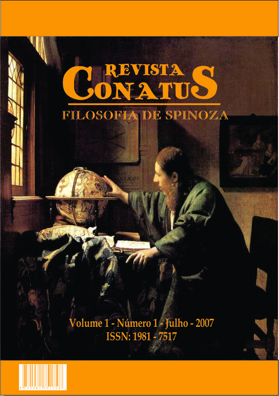 Revista Conatus - Filosofia de Spinoza - V1N1 - Julho 2007