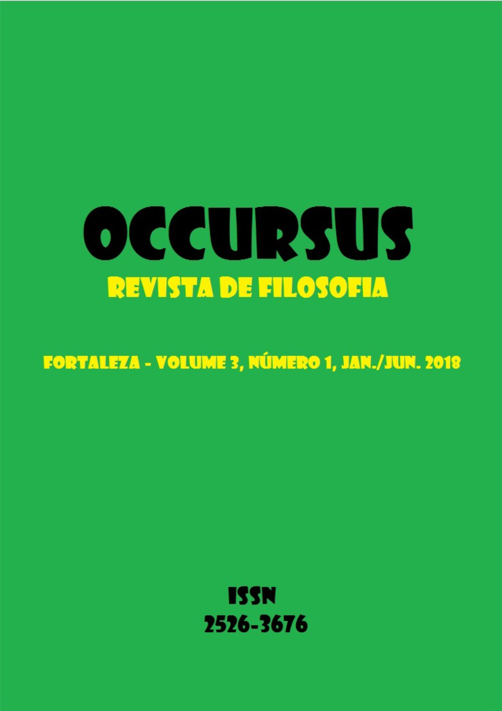 Occursus - Revista de Filosofia - V3N1 - Jan./Jun. 2018