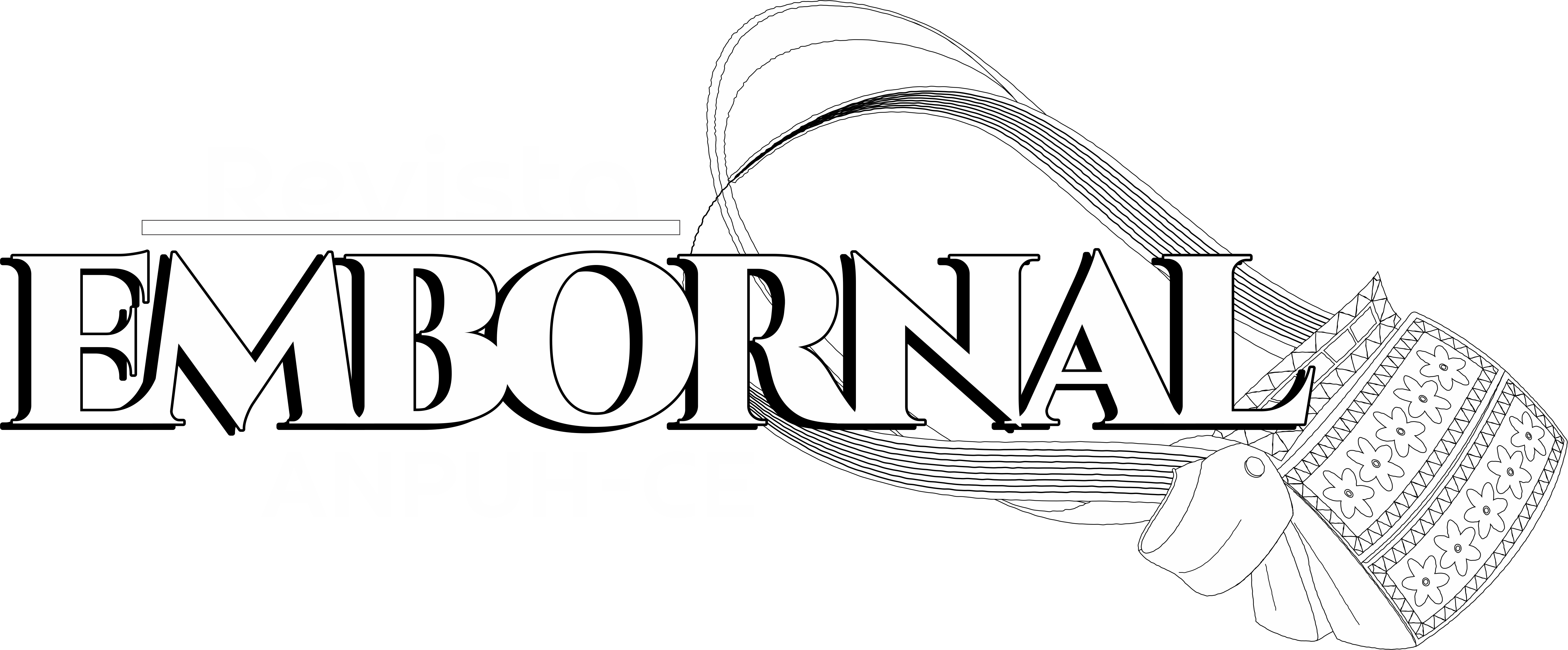 A REPRESENTAÇÃO DE UM EMBORNAL DESENHADO E O NOME DA REVISTA EM LETRAS GARRAFAIS