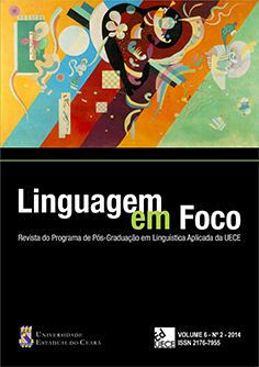 					Visualizar v. 6 n. 2 (2014): Linguagem em Foco
				